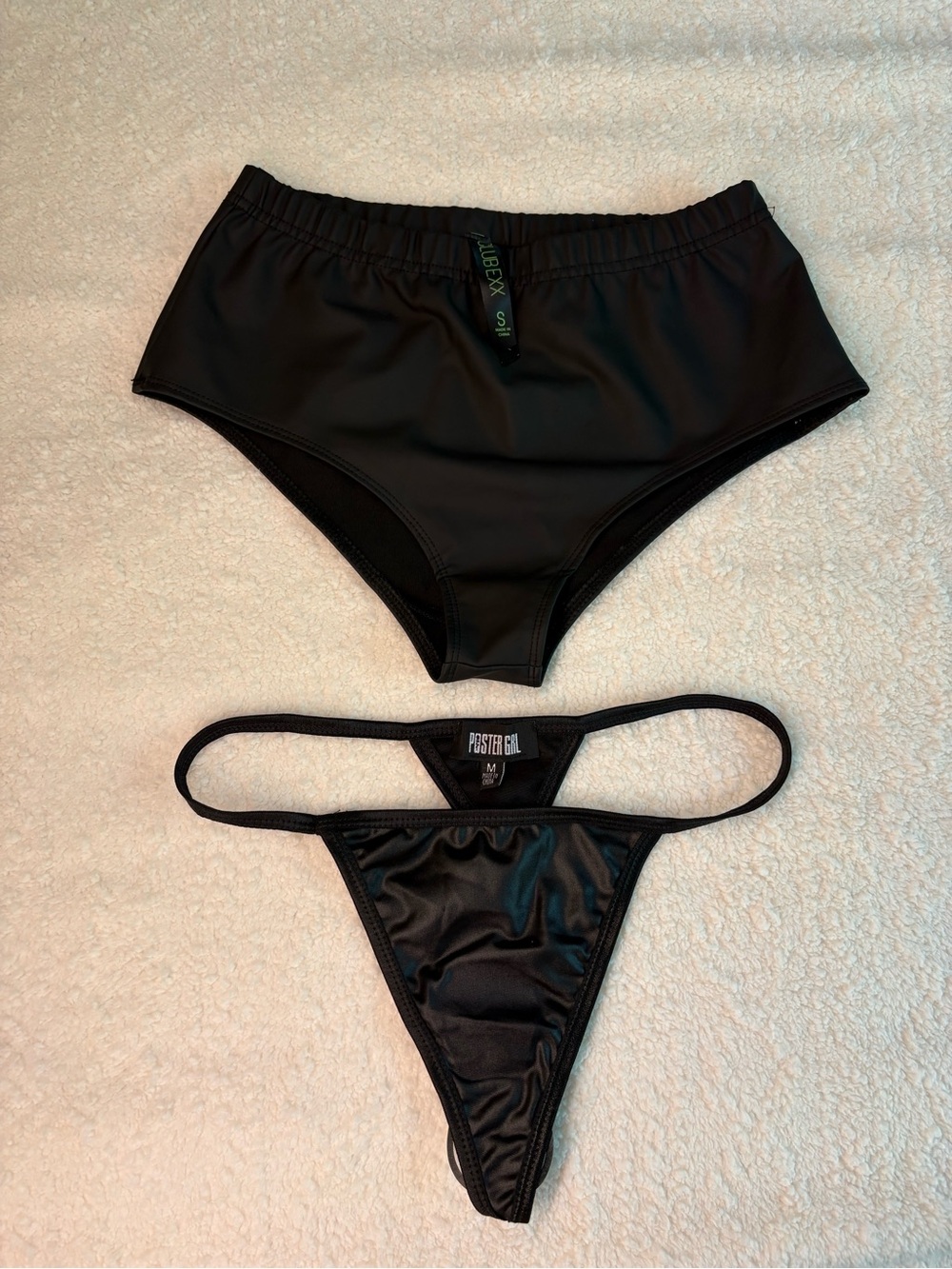 Rave Shorts and Thong Set 🖤